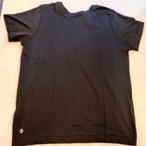 lululemon black perforated tshirt. Never worn.